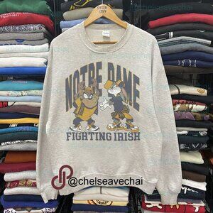 Vintage 1990s University Of Notre Dame Fighting Irish Looney Tunes Sweatshirt